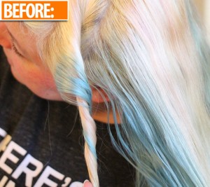 how to get blue dye off white leather