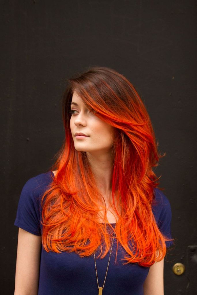 dark red orange hair