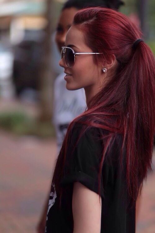 burgundy hair